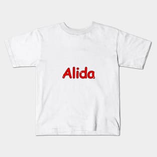 Alida name. Personalized gift for birthday your friend. Kids T-Shirt